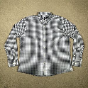 johnnie-O Black and White Checkered Casual Button Down Shirt